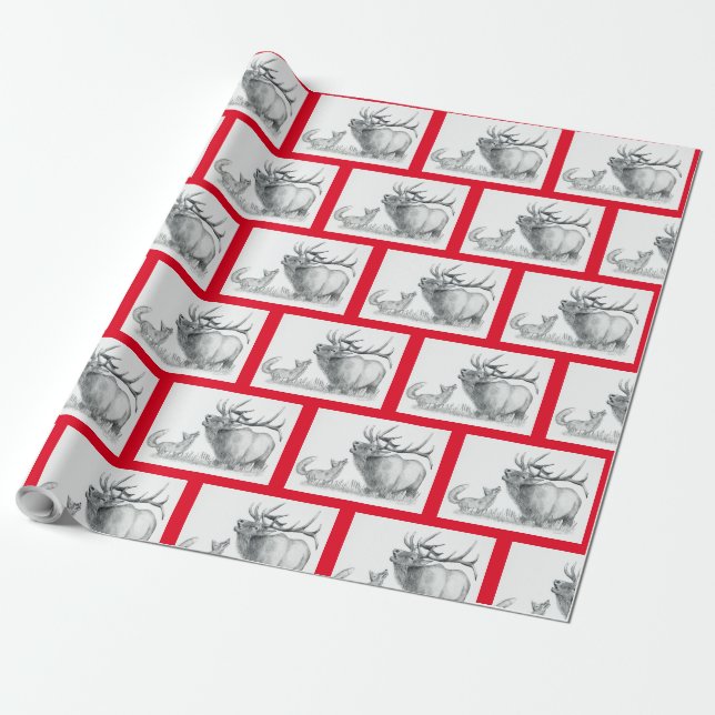 Fox och Elk Presentpapper (Utrullad)