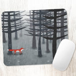 Fox och Forest Ombré Landscape Painting Musmatta<br><div class="desc">En rödräv av vild finns bland gräs träd i en mörk skog. En landskapsmålning för vilt-,  djur- och naturområdet älskare.</div>