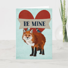 FOX- och INDIGO BIRDS Valentine Card Helgkort