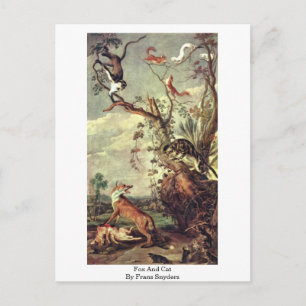 Fox och katt av Frans Snyders Vykort