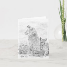 Fox och Kit Anteckningskort