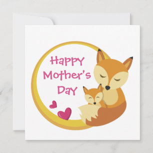 Fox och Kit Mors dag Design Julkort