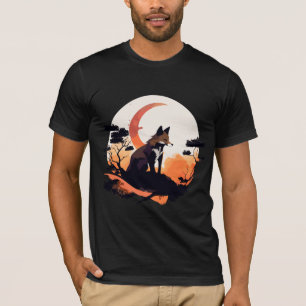 Fox och måne t shirt