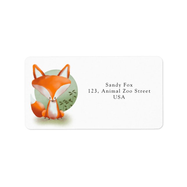 Fox och mooning adressetikett (Framsidan)