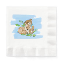 Fox och Nalle Greenery Boy's Baby Shower