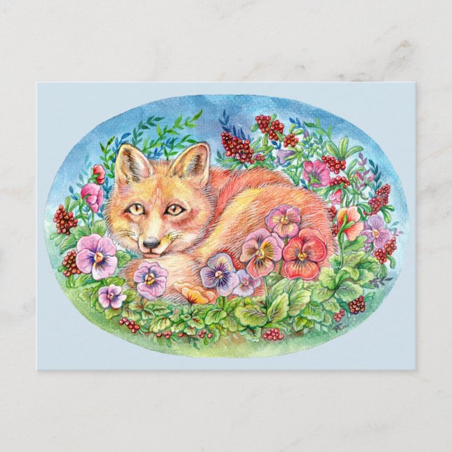 Fox och paneler vykort (Framsida)