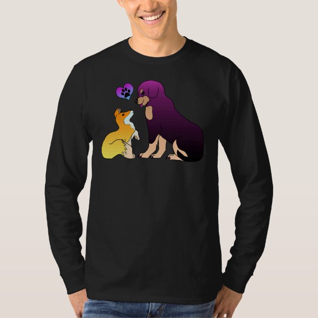 Fox och rotweiler t shirt (Framsida)