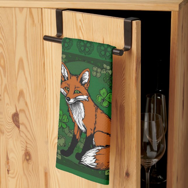 Fox och Shamrocks Kökshandduk (Thirds Fold)