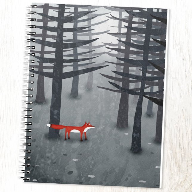 Fox och skogen anteckningsbok (The Fox and the Forest landscape art notebook)
