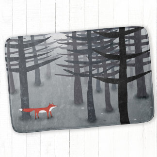 Fox och skogen badrumsmatta