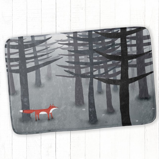 Fox och skogen badrumsmatta (The Fox and the Forest bath mat)
