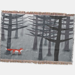 Fox och skogen filt