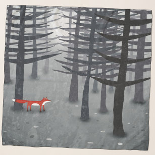 Fox och skogen sjal