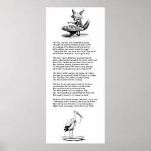 Fox och stork Poster