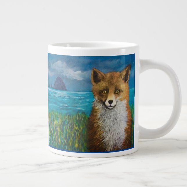 Fox och Varg mugg Jumbo Mugg (Höger)