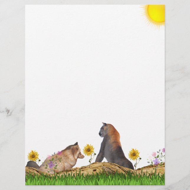 Fox och Vigilant Cougar Stationery (Framsida)