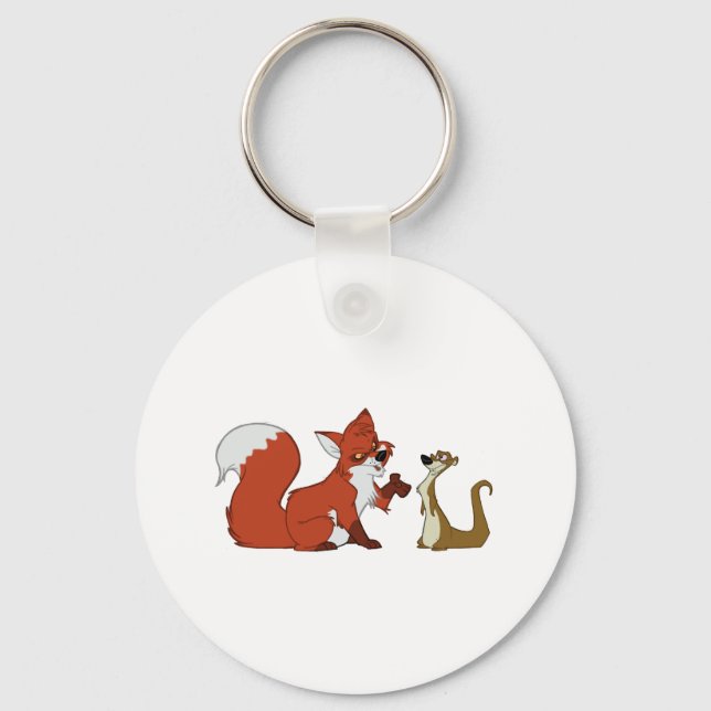 Fox och Weasel Talk Nyckelring (Framsida)