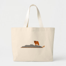 🦊 Fox on the Rock JUMBO Tote Bag Tygkasse