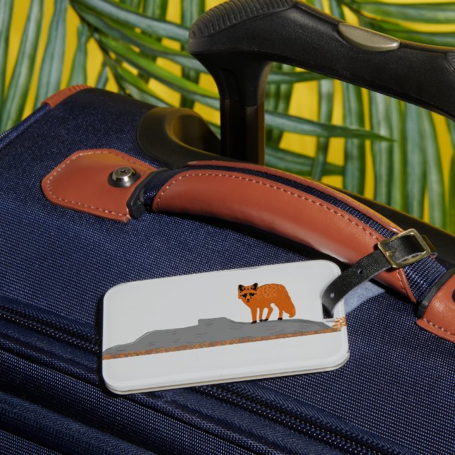 🦊 Fox on the Rock Luggage Tag Bagagebricka (Framsida Insitu 3)