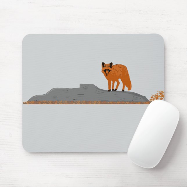 🦊 Fox on the Rock Mouse Pad Musmatta (Med mus)