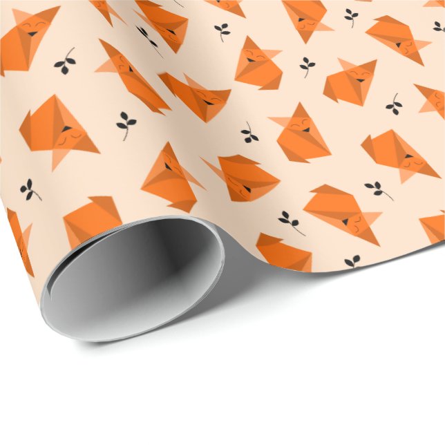 Fox Origami Presentpapper (Rullad Hörn)