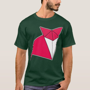 Fox Origami Sticker Stil Design T Shirt