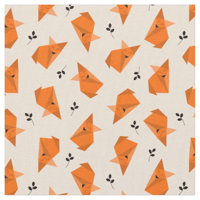 Fox Origami Tyg (Närbild)