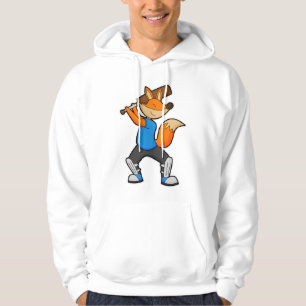 Fox på Cricket med Cricket fladdermus Hoodie