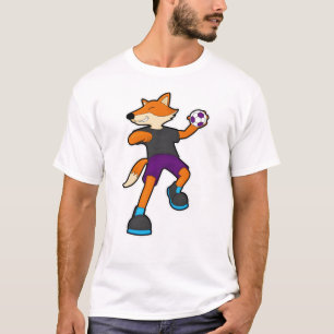 Fox på Handball-spelare med handboll T Shirt