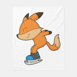 Fox på isar med isskiffer fleecefilt