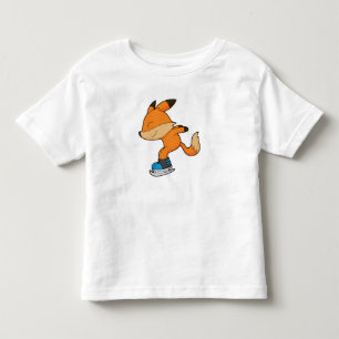 Fox på isar med isskiffer t shirt