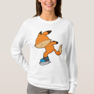 Fox på isar med isskiffer t shirt