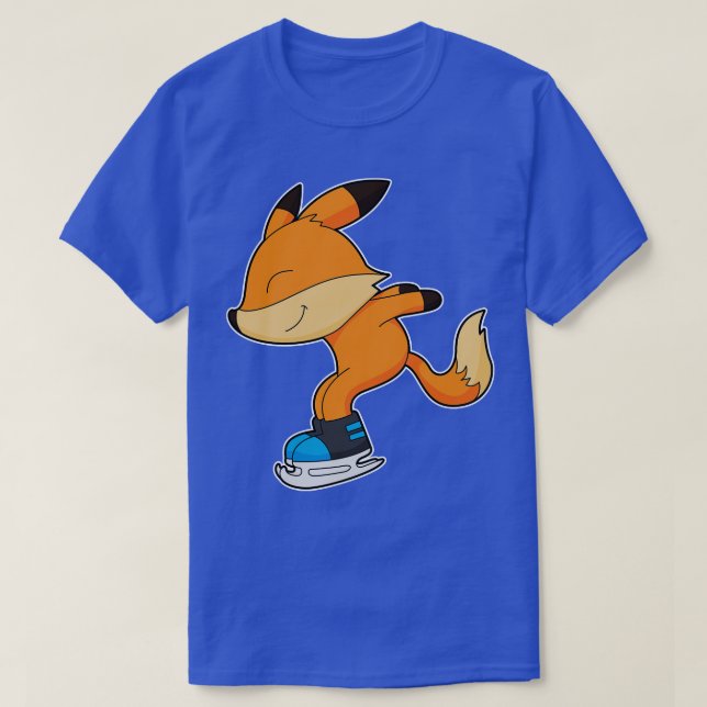 Fox på isar med isskiffer t shirt (Design framsida)