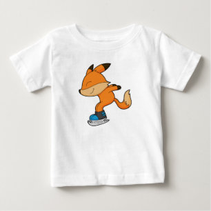 Fox på isar med isskiffer t shirt