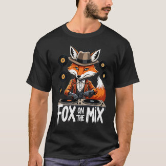 Fox på Mix Retro DJ T Shirt