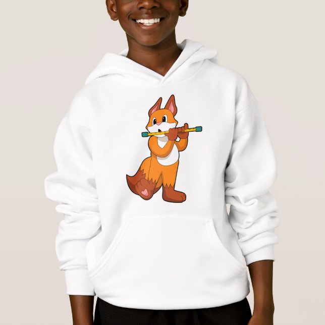 Fox på Music med Flute.PNG T Shirt (Framsida)