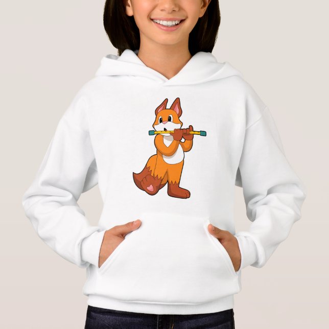 Fox på Music med Flute.PNG T Shirt (Framsida)