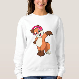 Fox på Music med hörlurar T Shirt