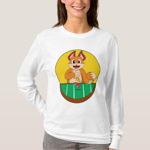 Fox på Poker med Poker chip T Shirt