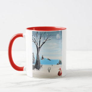 Fox på vinter mugg
