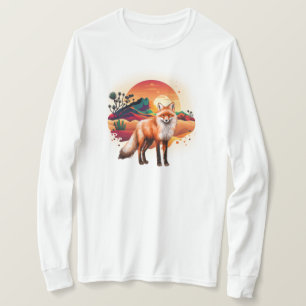 Fox på vinter t shirt