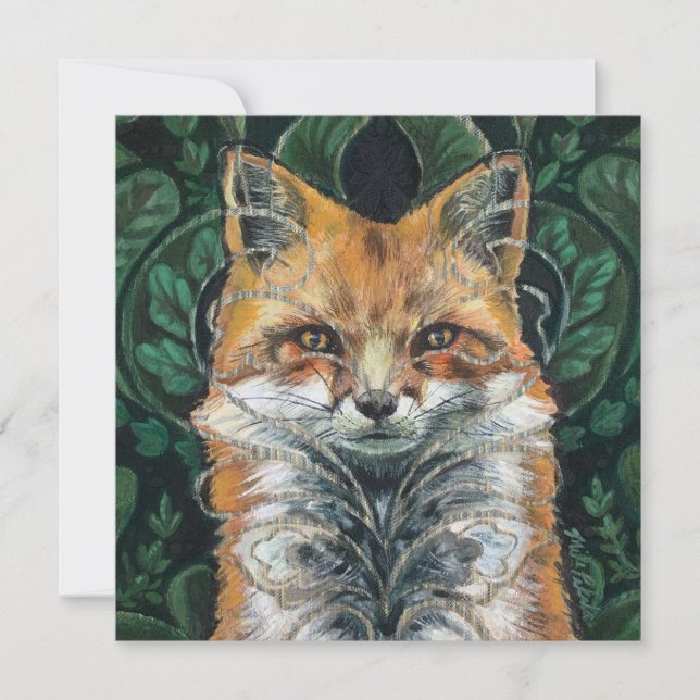 Fox Painting Anteckningskort (Framsida)
