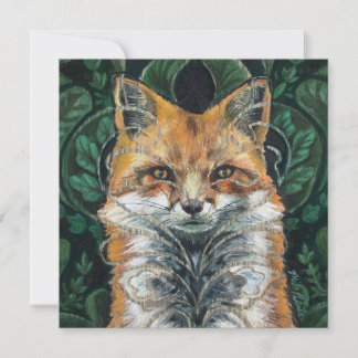 Fox Painting Anteckningskort