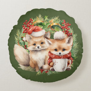 Fox par Vinter-andejul Rund Kudde