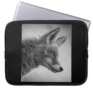 FOX-PÄRING AV STIL SVART OCH VITT LAPTOP FODRAL