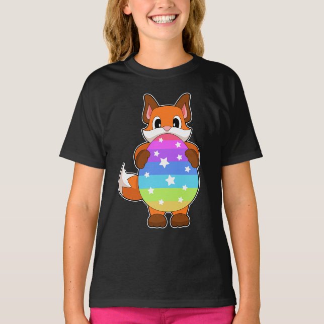 Fox Påsk Påskägg T Shirt (Framsida)