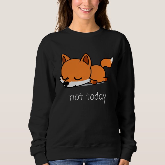 Fox Pencil Nicht heute Not Today Saying T Shirt (Framsida)