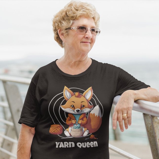 Fox Pension-gåvor till Crocheter Mamma Grandma T Shirt (Fox Retirement Gifts for Crocheter Mom Grandma)