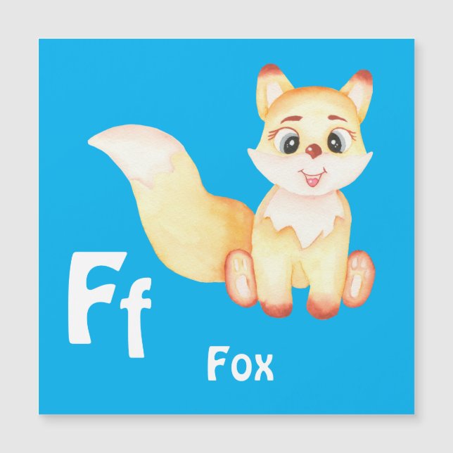 Fox personalize ABC: Brev F - lägg till ditt namn (Framsida)