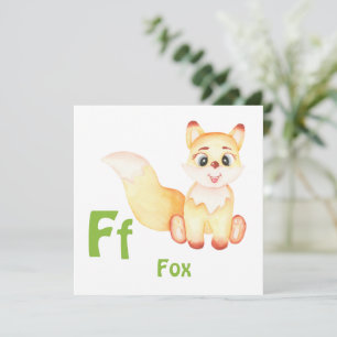 Fox personalize ABC: Brev F - lägg till ditt namn